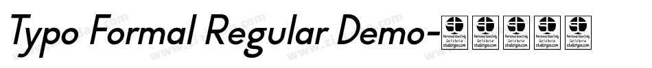 Typo Formal Regular Demo字体转换